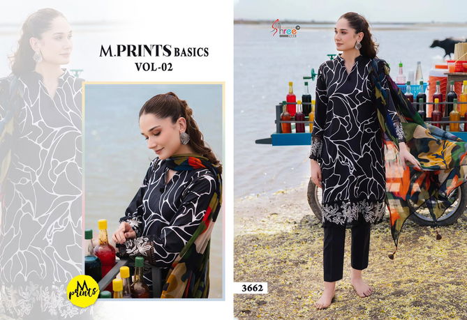 M Prints Basics Vol 2 By Shree Cotton Embroidery Pakistani Suits Wholesale Price In Surat